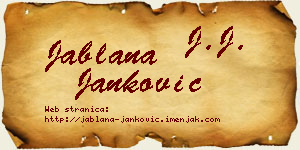Jablana Janković vizit kartica